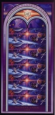 UNO GENF MI-NR. 219-220 POSTFRISCH KLEINBOGEN 1992 WELTRAUMJAHR