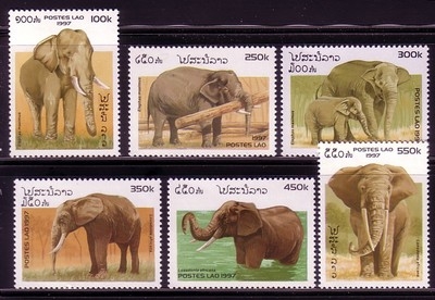 LAOS MI-NR. 1584-1589 POSTFRISCH(MINT) ASIATISCHE und AFRIKANISCHE ELEFANTEN