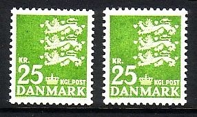 DÄNEMARK MI-NR. 399 x + y POSTFRISCH KLEINES REICHSWAPPEN