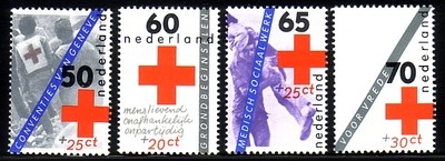 NIEDERLANDE MI-NR. 1236-1239 A POSTFRISCH(MINT) ROTES KREUZ 1983 RECHT AUF HILFE UND SCHUTZ