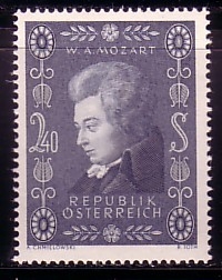 ÖSTERREICH MI-NR. 1024 POSTFRISCH(MINT) 200. GEBURTSTAG VON WOLFGANG AMADEUS MOZART