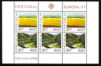 PORTUGAL BLOCK 20 POSTFRISCH(MINT) EUROPA CEPT 1977 LANDSCHAFTEN