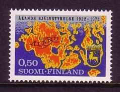 FINNLAND MI-NR. 704 POSTFRISCH(MINT) SELBSTVERWALTUNG - LANDAKRTE - WAPPEN