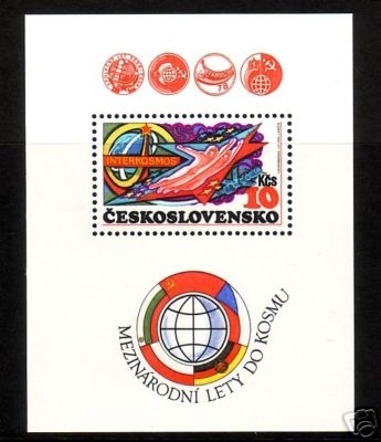 TSCHECHOSLOWAKEI BLOCK 40 POSTFRISCH(MINT) KOSMONAUTEN - INTERKOSMOS