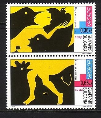 BULGARIEN MI-NR 4593-4594 POSTFRISCH(MINT) EUROPA 2003 PLAKATKUNST