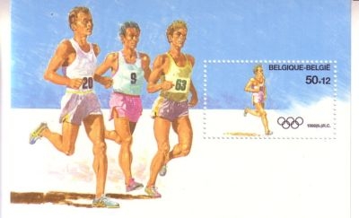 BELGIEN BLOCK 58 POSTFRISCH(MINT) SOMMEROLYMPIADE SEOUL 1988 MARATHONLAUF