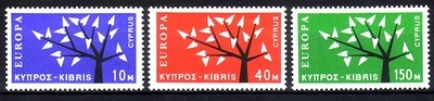 ZYPERN MI-NR. 215-217 POSTFRISCH(MINT) EUROPA CEPT 1962 STILISIERTER BAUM