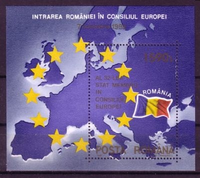 RUMÄNIEN BLOCK 285 POSTFRISCH(MINT) AUFNAHME IN DEN EUROPARAT