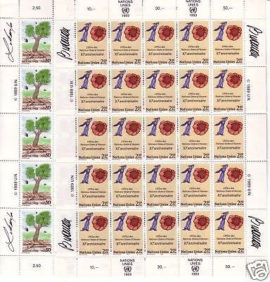 UNO GENF MI-NR. 178-179 POSTFRISCH(MINT) KLEINBOGENSATZ 10 JAHRE WIENER BÜRO 1989
