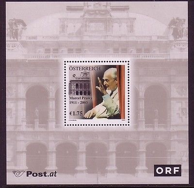 ÖSTERREICH BLOCK 19 POSTFRISCH(MINT) MARCEL PRAWY MUSIKSCHRIFTSTELLER
