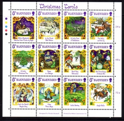 GUERNSEY MI-NR. 373-384 POSTFRISCH(MINT) WEIHNACHTEN 1986 LIEDER