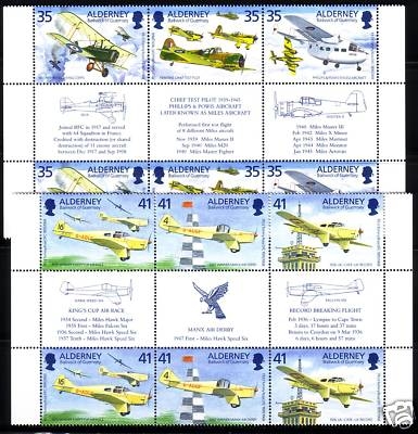 ALDERNEY MI-NR. 83-88 POSTFRISCH(MINT) ZWISCHENSTEGPAARSATZ TOMMY ROSE SPORTFLIEGER 1995
