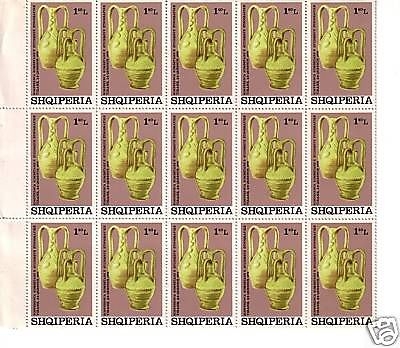 ALBANIEN MI-NR. 1849-1855 POSTFRISCH(MINT) 15 er BLOCK VÖLKERKUNDE KRÜGE, SCHMUCK