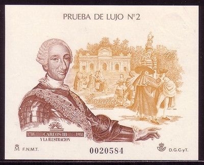 SPANIEN SONDERDRUCK BLOCK 33 KÖNIG KARL III