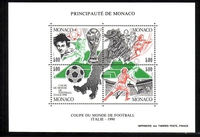 MONACO BLOCK 48 POSTFRISCH(MINT) FUSSBALL WM ITALIEN 1990