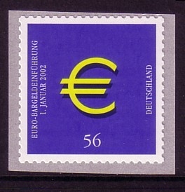 DEUTSCHLAND MI-NR. 2236 POSTFRISCH(MINT) EURO EINFÜHRUNG SELBSTKLEBENDE BRIEFMARKE MIT NUMMER