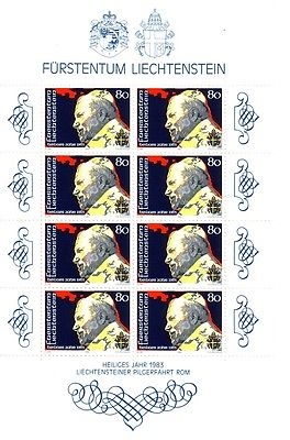 LIECHTENSTEIN MI-NR. 830 POSTFRISCH(MINT) KLEINBOGEN PAPST JOHANNES PAUL II 1983