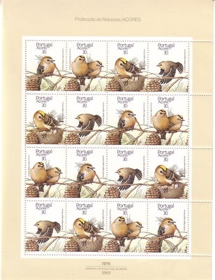 AZOREN MI-NR. 397-400 POSTFRISCH(MINT) KLEINBOGEN WINTERGOLDHÄHNCHEN 1989