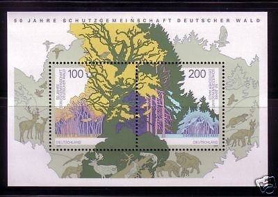 DEUTSCHLAND BLOCK 38 POSTFRISCH(MINT) SCHUTZGEMEINSCHAFT DEUTSCHER WALD