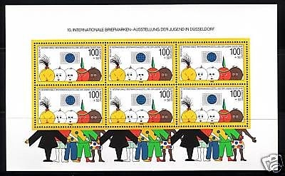 DEUTSCHLAND BLOCK 21 POSTFRISCH(MINT) DÜSSELDORF BRIEFMARKENAUSSTELLUNG JUGEND 1990
