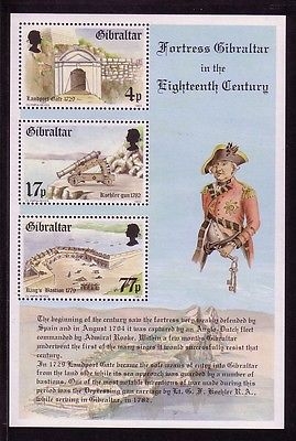 GIBRALTAR BLOCK 8 POSTFRISCH(MINT) BEFESTIGUNG IM 18. JAHRHUNDERT