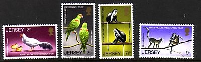 JERSEY MI-NR. 49-52 POSTFRISCH(MINT) TIERE 1971 FASAN SITTICHE AFFEN
