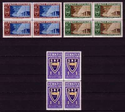 TÜRKEI MI-NR. 1694-1696 POSTFRISCH(MINT) 4er Block FAKULTÄT FÜR POLITIK - WAPPEN