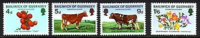 GUERNSEY MI-NR. 31-34 POSTFRISCH(MINT) LANDWIRTSCHAFT - KÜHE TOMATEN GUERNSEY-BLUME