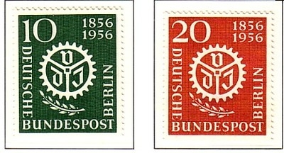 BERLIN MI-NR. 138-139 POSTFRISCH(MINT) 100 JAHRE VEREIN DEUTSCHER INGENIEURE (VDI) 1956