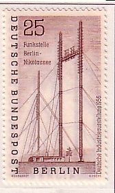 BERLIN MI-NR. 157 POSTFRISCH DEUTSCHE INDUSTRIE-AUSSTELLUNG ANTENNENMASTEN