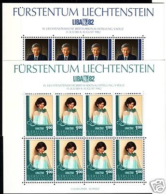 LIECHTENSTEIN MI-NR. 797-798 POSTFRISCH(MINT) KLEINBOGENSATZ BRIEFMARKENAUSSTELLUNG LIBA`82