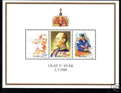 NORWEGEN BLOCK 9 POSTFRISCH(MINT) GEBURTSTAG von KÖNIG OLAF V.