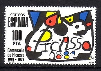 SPANIEN MI-NR. 2493 POSTFRISCH(MINT) GEMÄLDE 100. GEBURTSTAG VON PABLO PICASSO