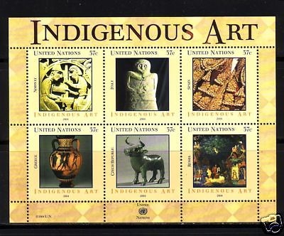 UNO NEW YORK BLOCK 24 POSTFRISCH(MINT) EINGEBORENENKUNST - INDIGENOUS ART