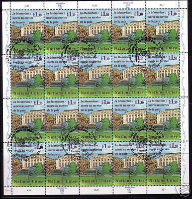 UNO GENF MI-NR. 380 GESTEMPELT(USED) KLEINBOGEN DAG HAMMARSSKÖLD UNO GEBÄUDE GENF