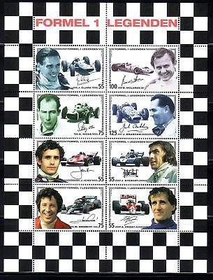 ÖSTERREICH MI-NR. 2592-2599 POSTFRISCH(MINT) KLEINBOGEN FORMEL 1 RENNFAHRER LEGENDEN PROBST STEWART