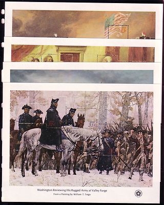USA BLOCK 12-15 POSTFRISCH(MINT) 200 JAHRE UNABHÄNGIGKEIT 1976 GEMÄLDE PFERDE BOOT