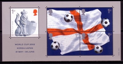 GROSSBRITANNIEN BLOCK 14 POSTFRISCH(MINT) FUSSBALL WM 2002 JAPAN UND SÜDKOREA