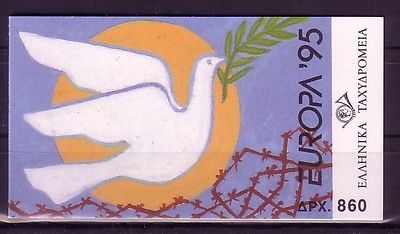 GRIECHENLAND MH 18 POSTFRISCH(MINT) EUROPA 1995 FRIEDEN UND FREIHEIT FRIEDENSTAUBEN