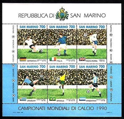 SAN MARINO BLOCK 13 POSTFRISCH(MINT) FUSSBALL WM ITALIEN 1990