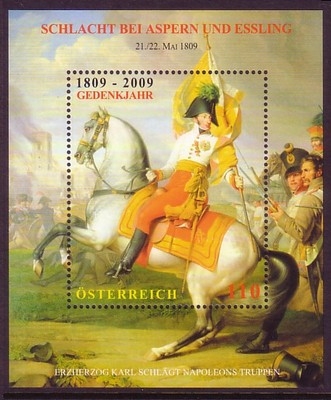 ÖSTERREICH BLOCK 52 POSTFRISCH(MINT) SCHLACHT BEI ASPERN UND ESSLING PFERD 2009