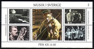 SCHWEDEN BLOCK 11 POSTFRISCH(MINT) MUSIK IN SCHWEDEN ABBA 1983