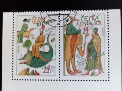 TSCHECHISCHE REPUBLIK MI-NR. 36-37 o EUROPA 1994 REISE VON MARCO POLO