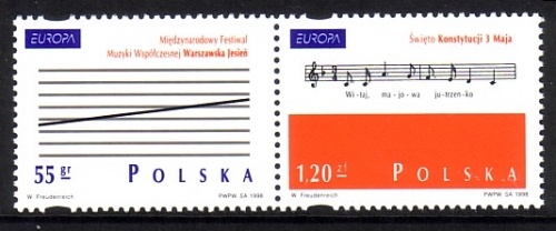 POLEN MI-NR. 3714-3715 POSTFRISCH(MINT) EUROPA 1998 FESTE UND FEIERTAGE MUSIKFESTIVAL