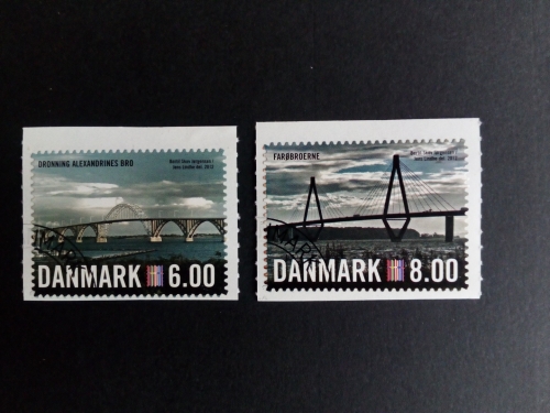 DÄNEMARK MI-NR. 1689-1690 C o BRIEFMARKENAUSSTELLUNG NORDIA 2012 BRÜCKE