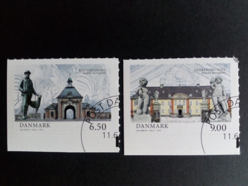 DÄNEMARK MI-NR. 1786-1787 GESTEMPELT(USED) GUTSHÖFE (III) 2014 SCHLOSS LEDREBORG