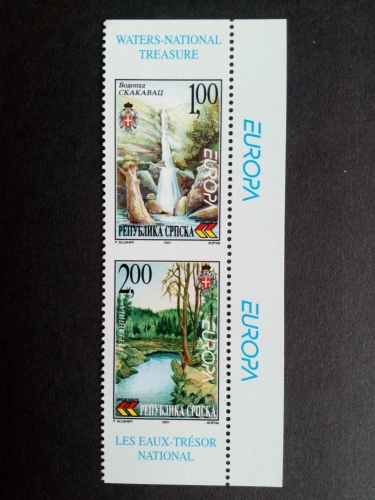 BOSNIEN HERZEGOWINA SERBISCHE REPUBLIK MI-NR. 200-201 C ZD POSTFRISCH(MINT) EUROPA 2001 WASSER