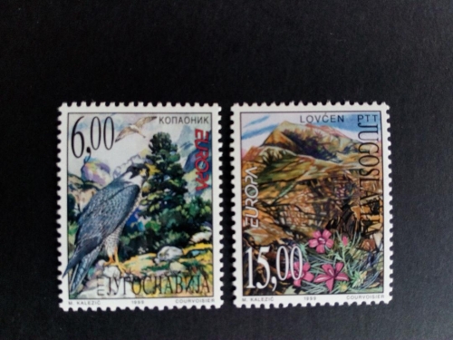 JUGOSLAWIEN MI-NR. 2910-2911 POSTFRISCH(MINT) EUROPA 1999 NATUR- und NATIONALPARKS WANDERFALKE