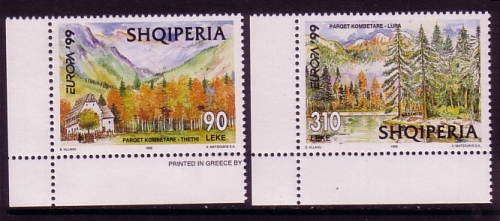 ALBANIEN MI-NR. 2690-2691 POSTFRISCH(MINT) EUROPA 1999 - NATUR- und NATIONALPARKS
