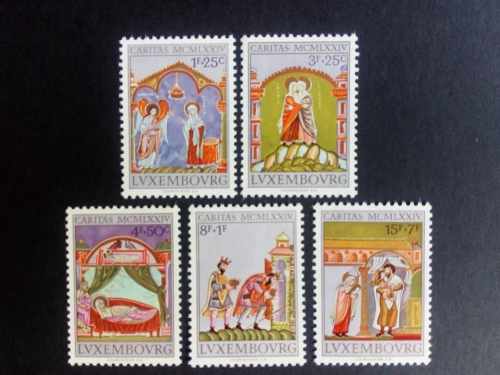 LUXEMBOURG MI-NR. 893-897 POSTFRISCH(MINT) CARITAS 1974 MINIATUREN AUS EVANGELIENBUCH